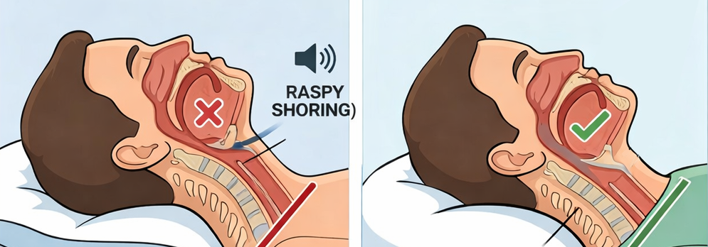 Sleep position and airway
